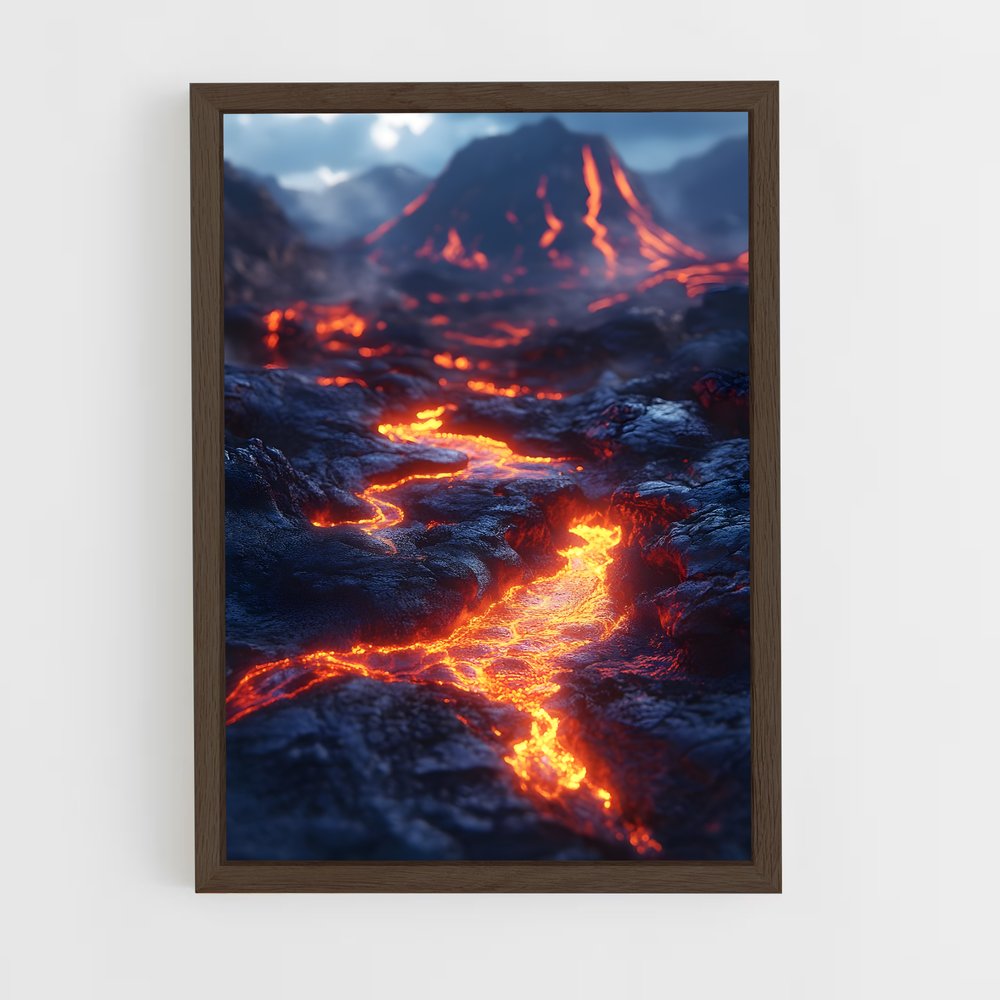 volcano-3 cadre Bois foncé