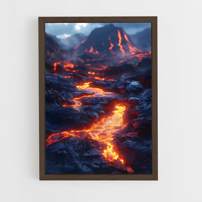 volcano-3 cadre Bois foncé