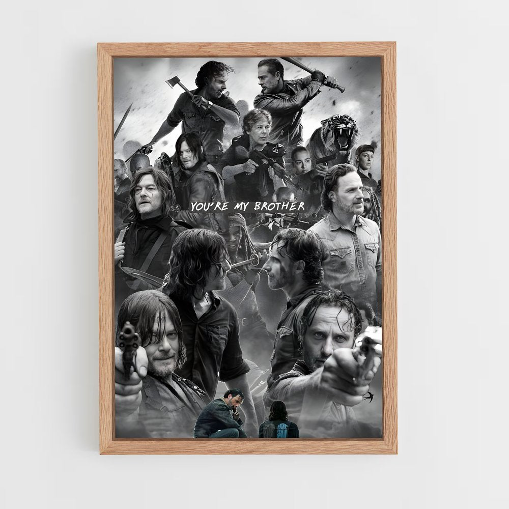 walking-dead-19 cadre Bois clair