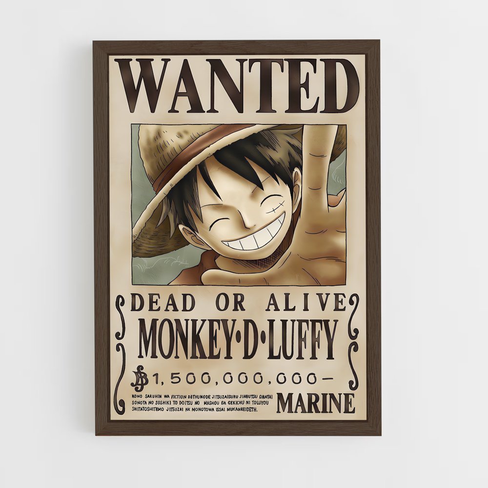 wanted-one-piece-2 cadre Bois foncé