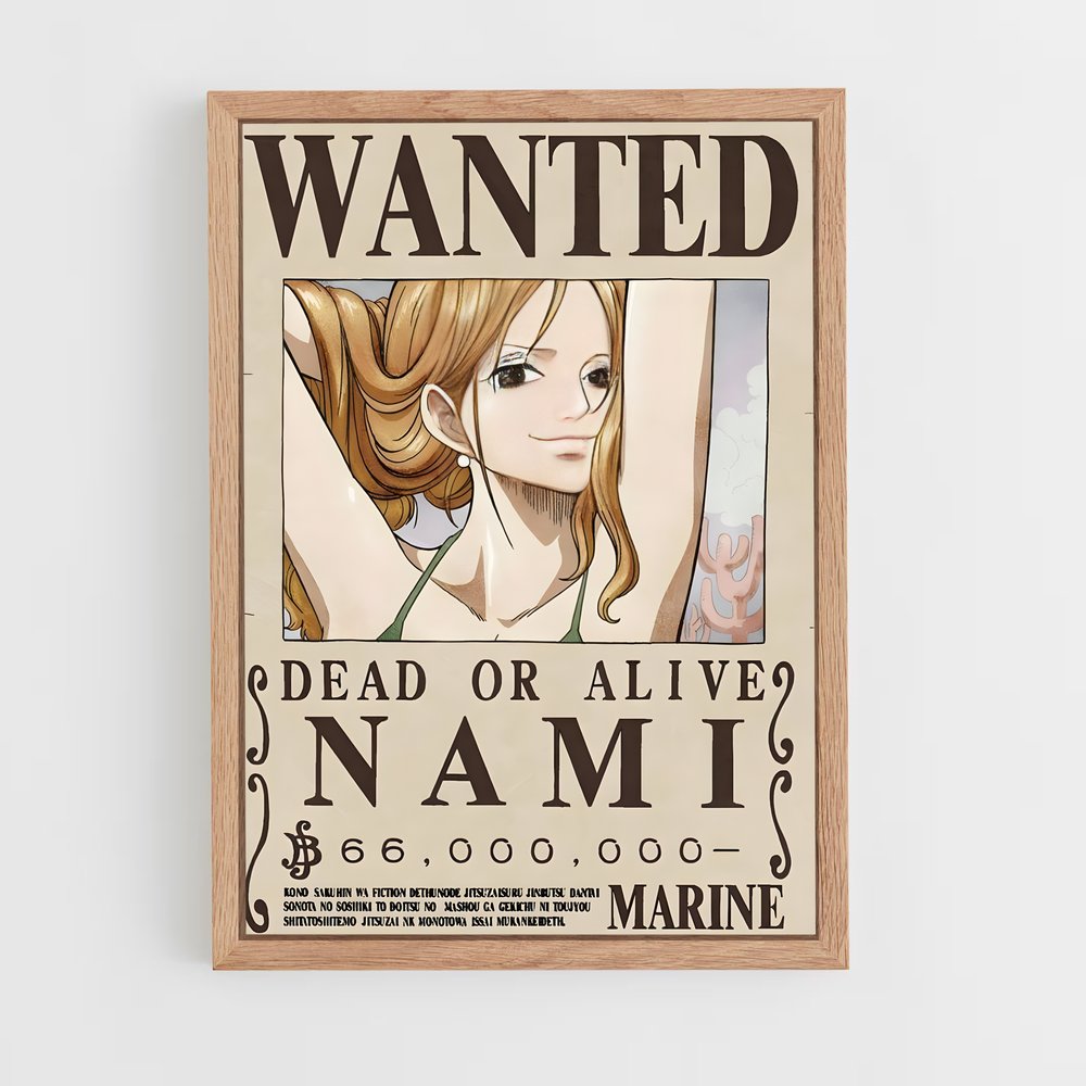 wanted-one-piece-7 cadre Bois clair