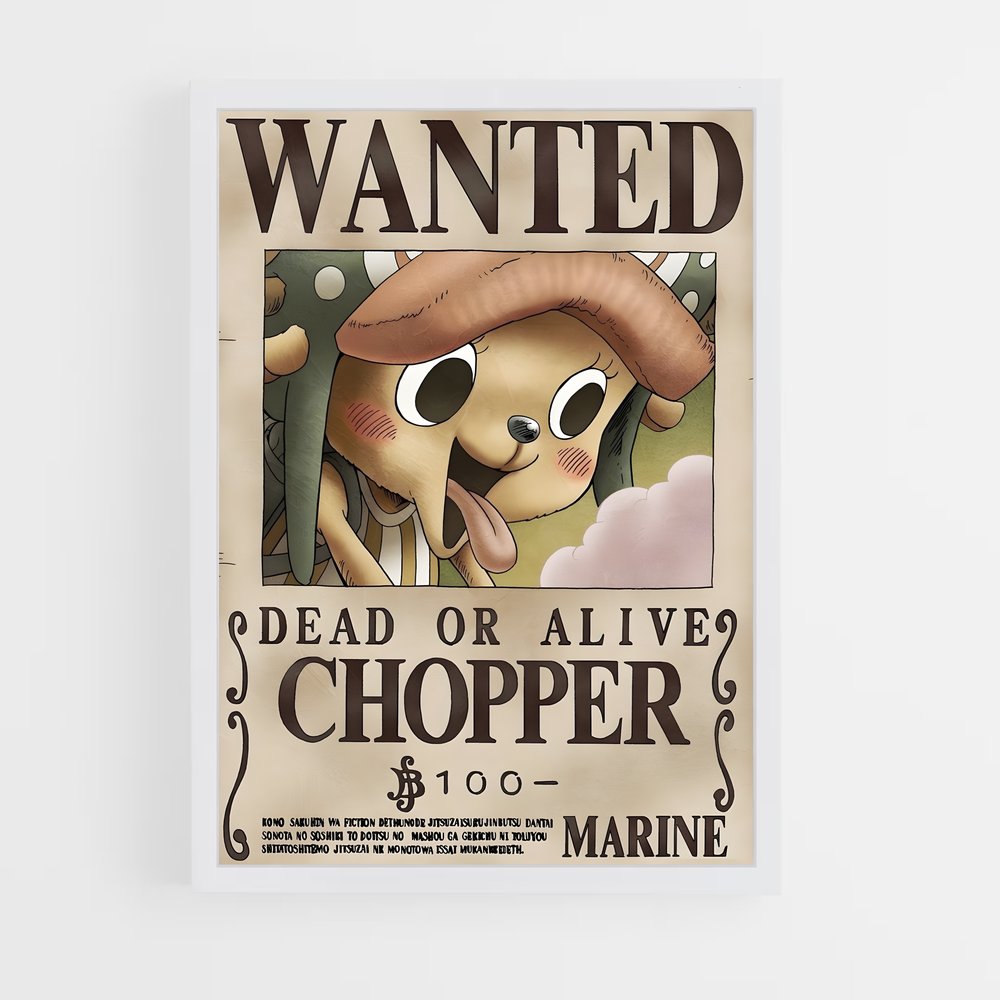 wanted-one-piece-9 cadre Blanc