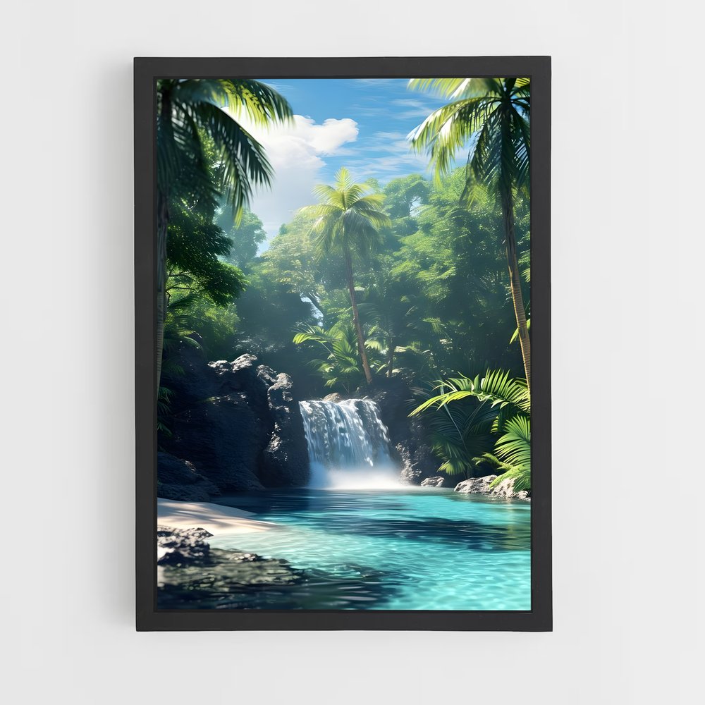 waterfall-1 cadre Noir