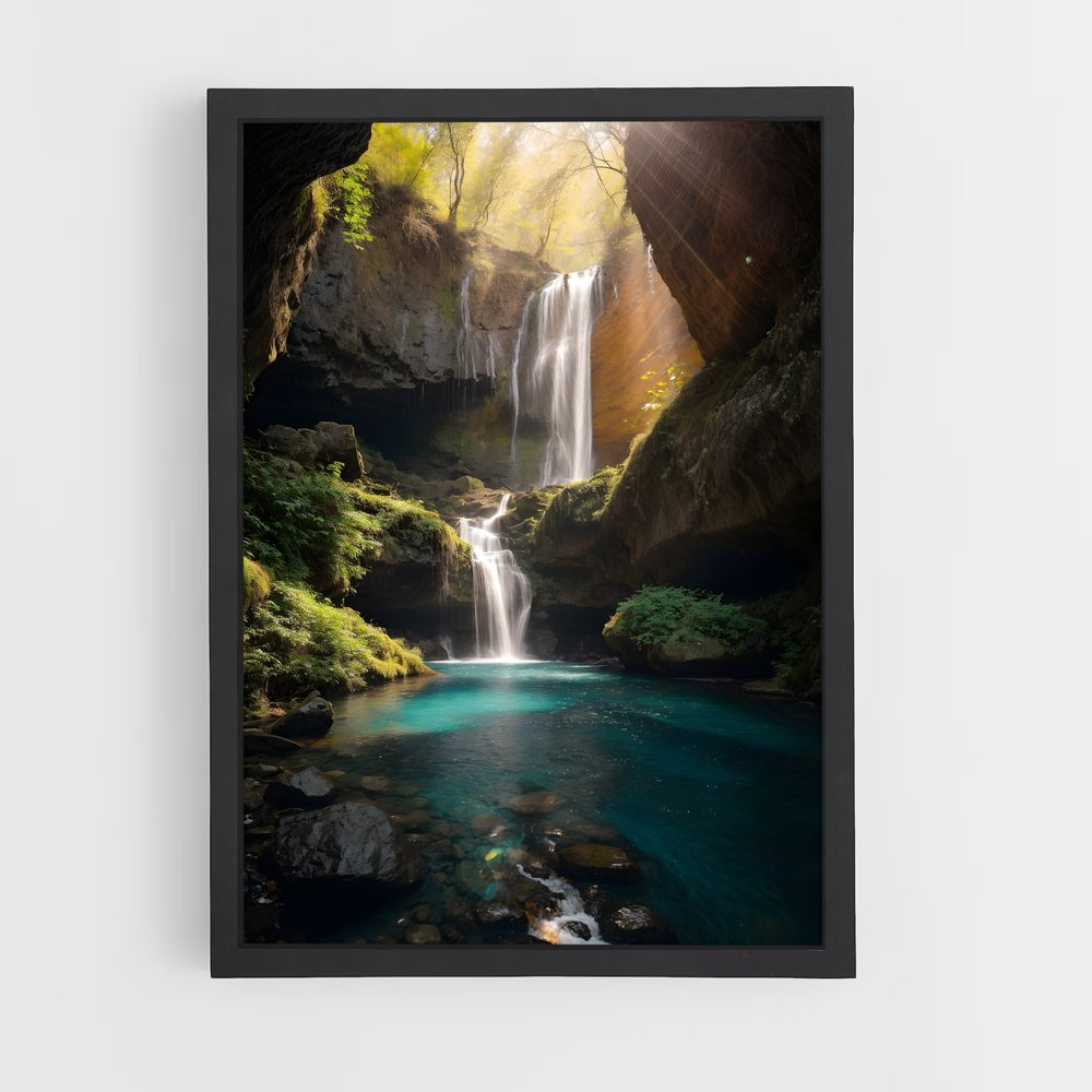 waterfall-2 cadre Noir
