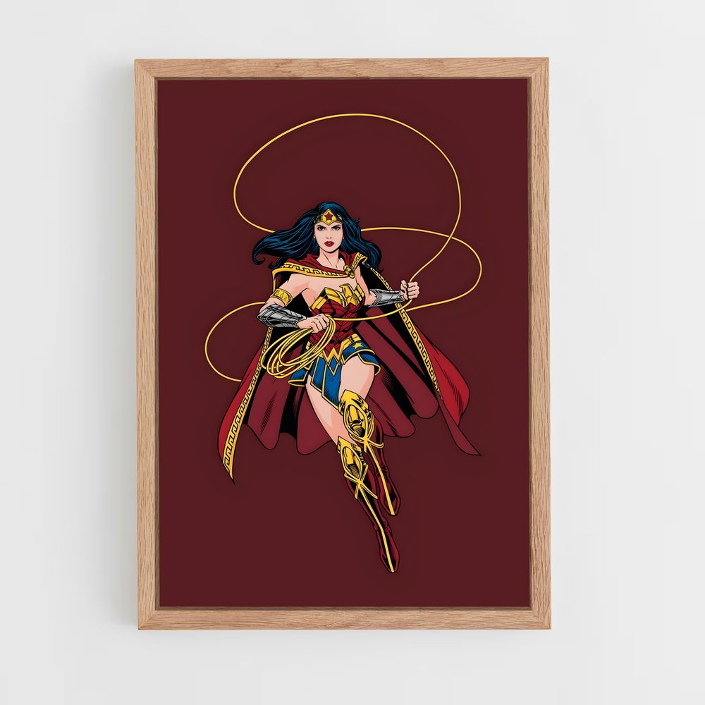wonder-woman-11 cadre Bois clair