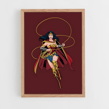 wonder-woman-11 cadre Bois clair