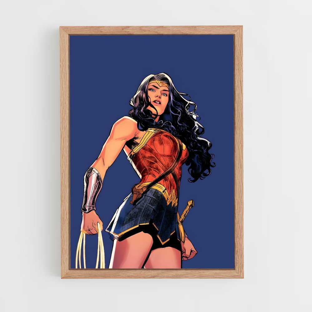 wonder-woman-12 cadre Bois clair