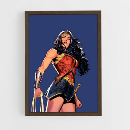 wonder-woman-12 cadre Bois foncé