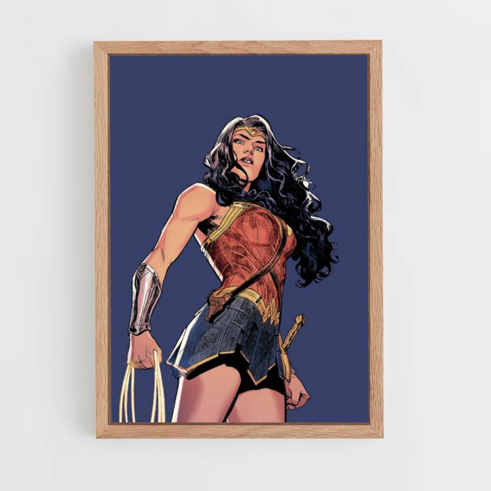 Poster Wonder Woman Blau