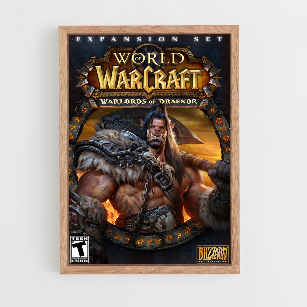 world-of-warcraft-8 cadre Bois clair