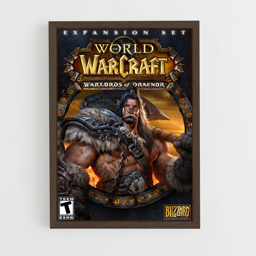 world-of-warcraft-8 cadre Bois foncé