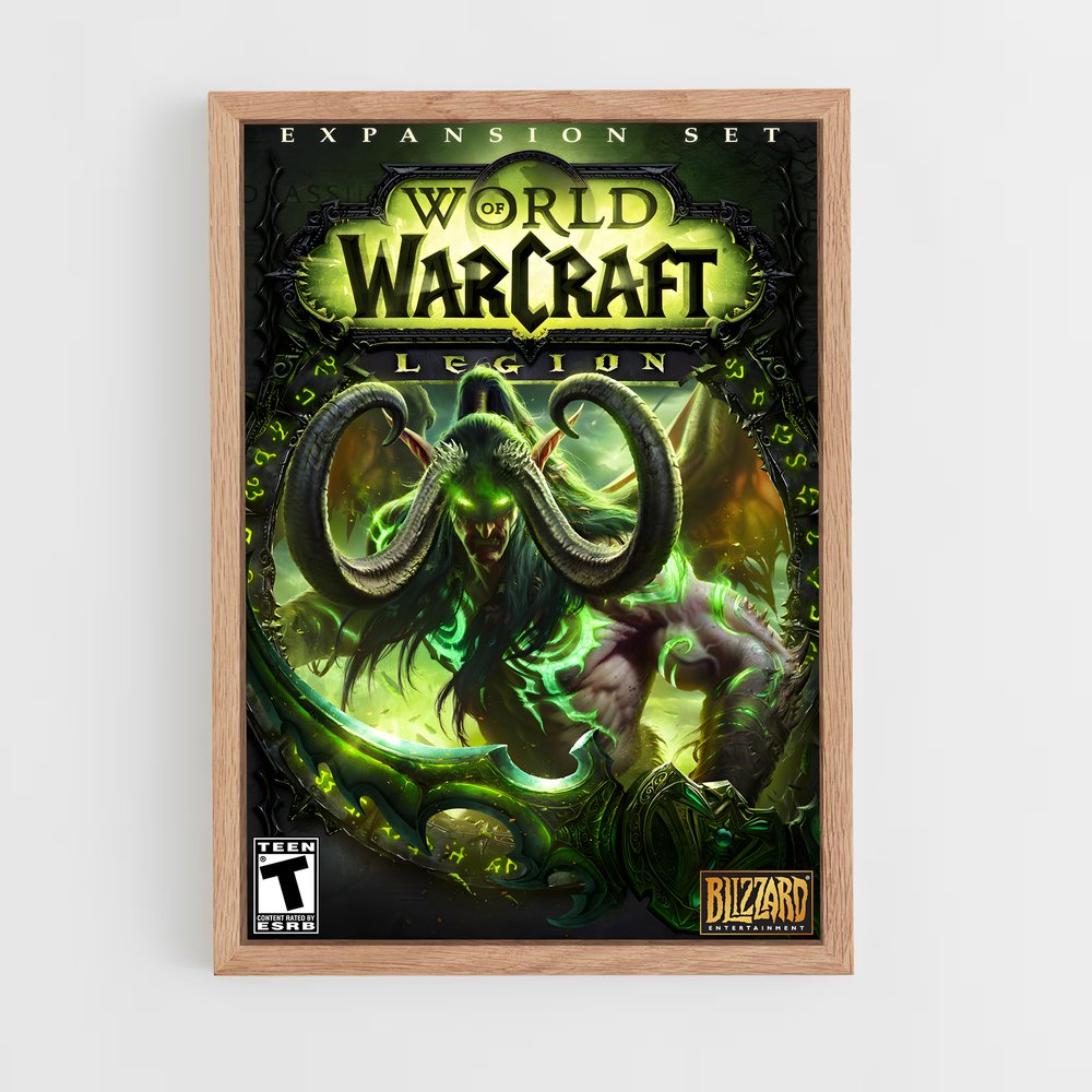 world-of-warcraft-9 cadre Bois clair