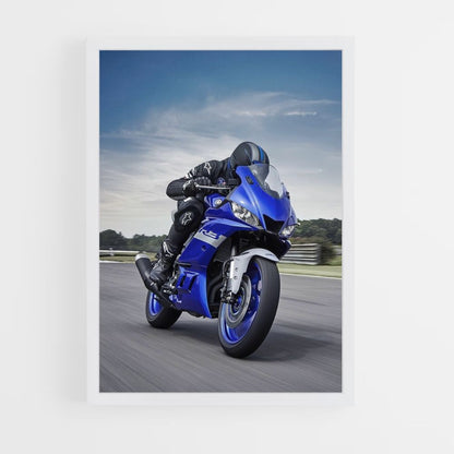 Poster Yamaha Blau