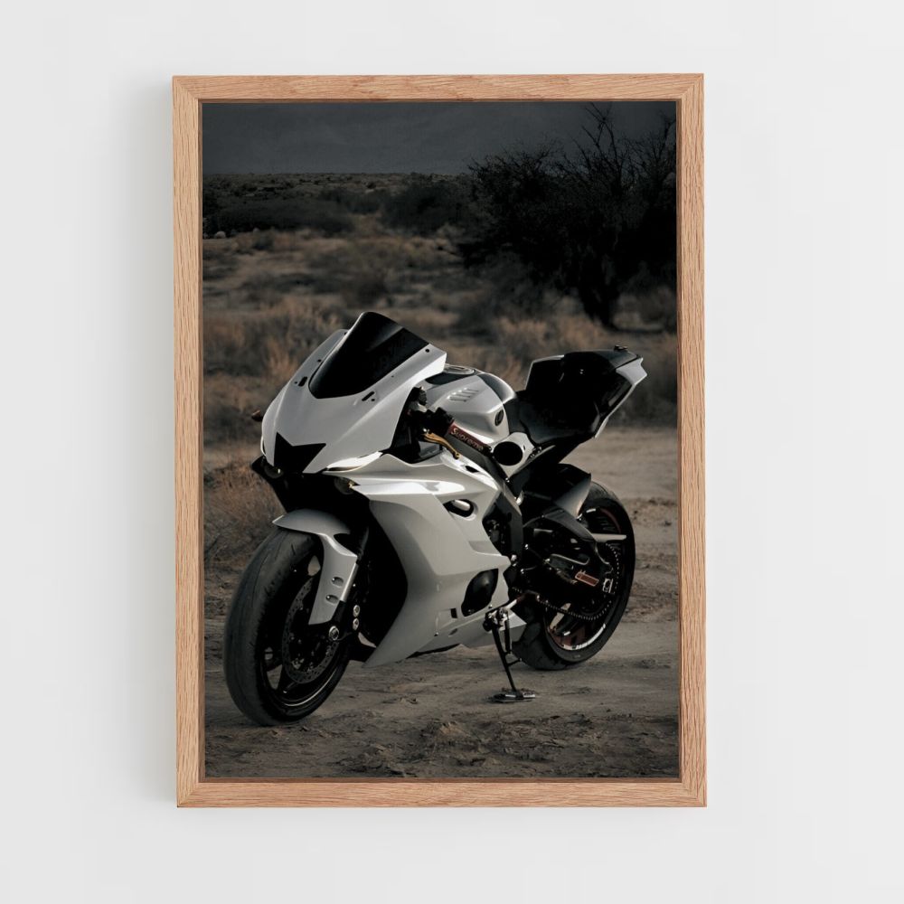 Weißes Yamaha-Poster