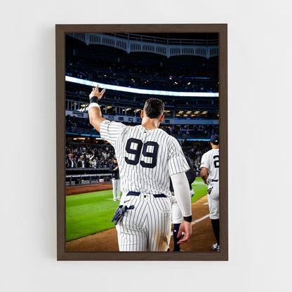 yankees-1 cadre Bois foncé