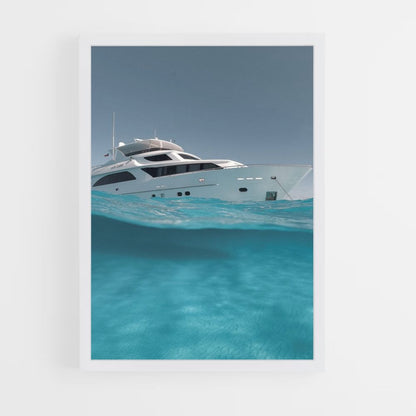 Poster Yacht Türkisfarbenes Wasser