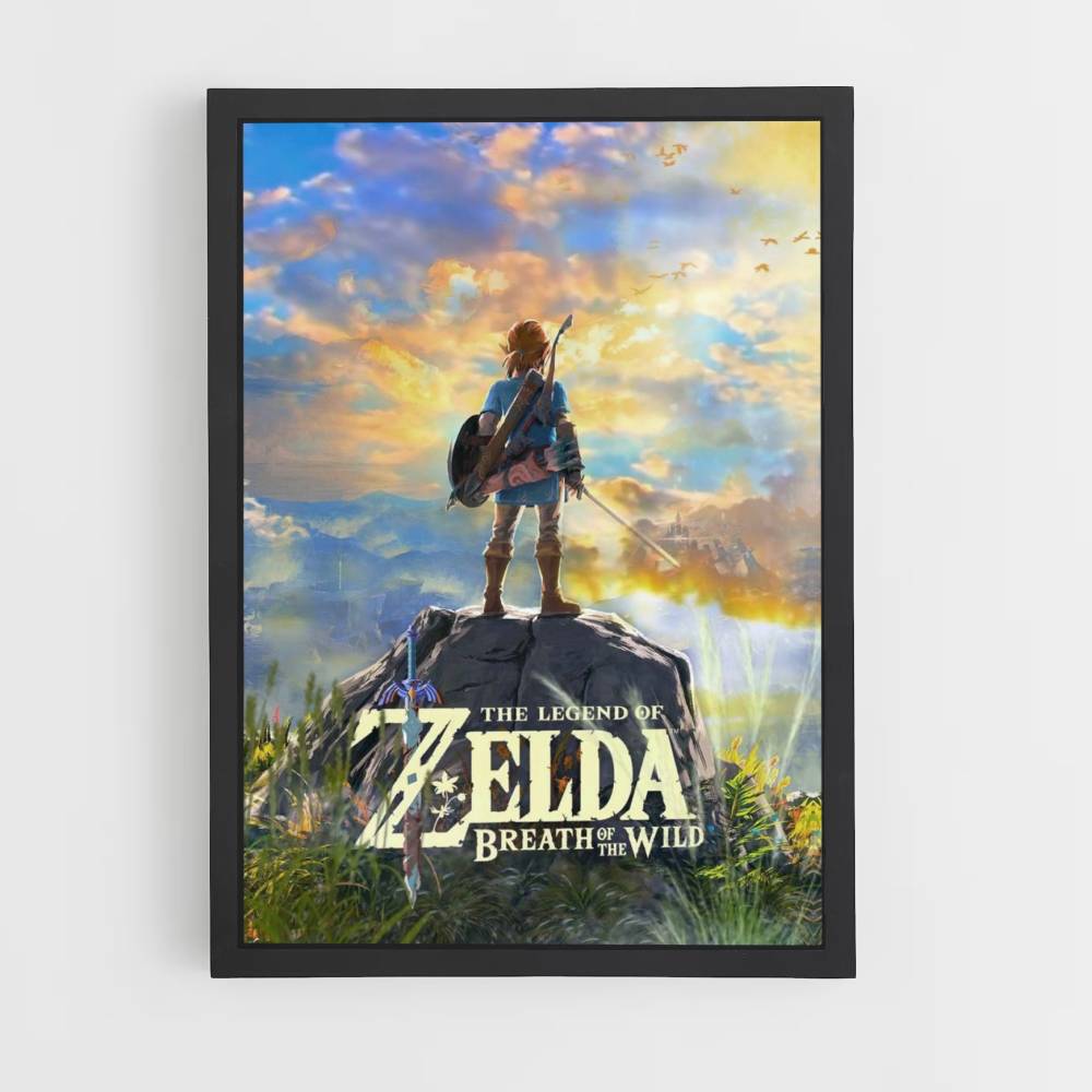 Poster Zelda Himmelgelb Blau