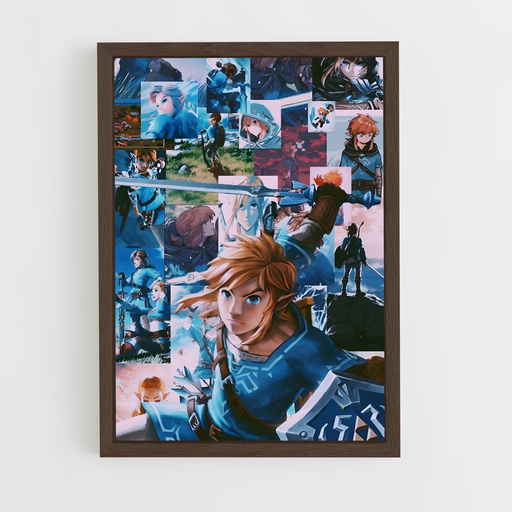 zelda-7 cadre Bois foncé
